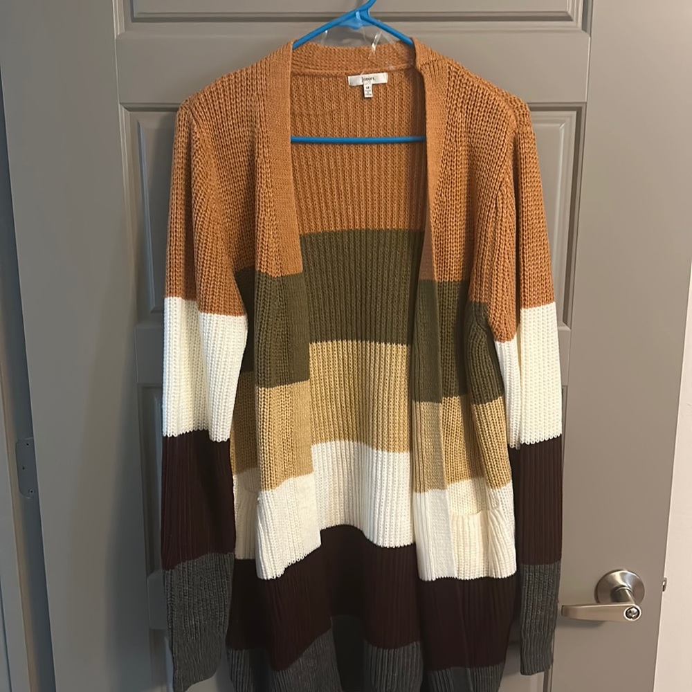 Women’s Multicolored Cardigan with Pockets, Size M